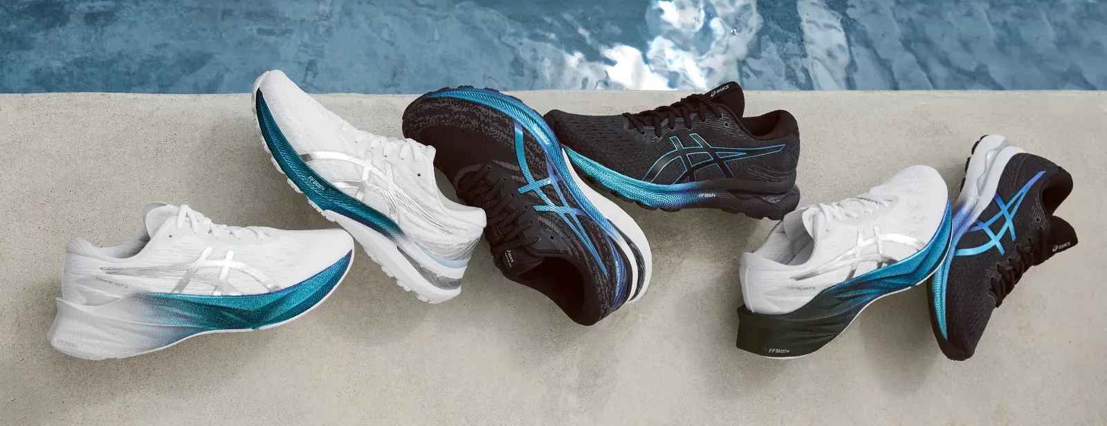 Multiple running shoes